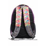 Aqsa ASB46 Designer School Bag (grey Pink Print)